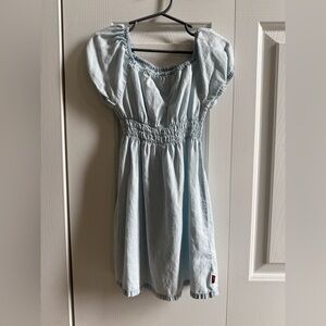 Levi’s 4T Light Blue Puff Sleeve Smocked Dress